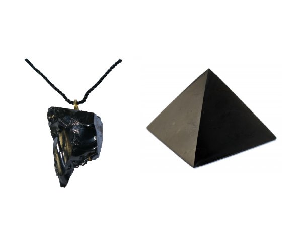 Edelschungit Anh&auml;nger ca. 2cm Schungit Pyramide 3cm Poliert