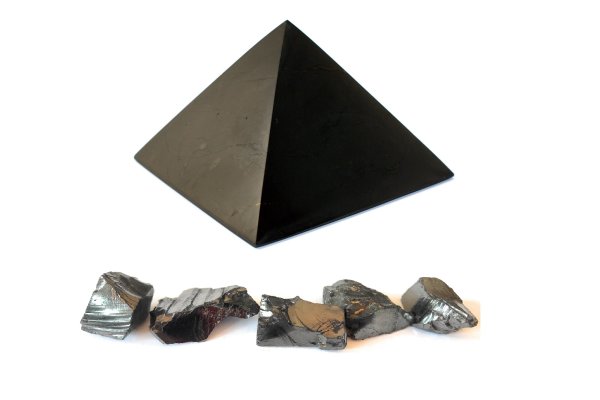 Edel Schungit 5 Steine 20g Schungit Pyramide pol/unpol