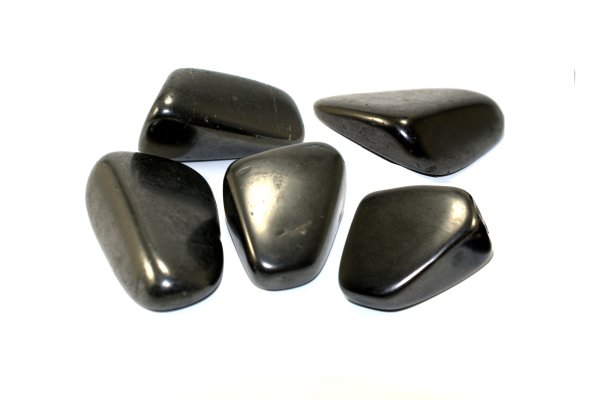Schungit Trommelsteine poliert 5 Steine Set 3-5cm